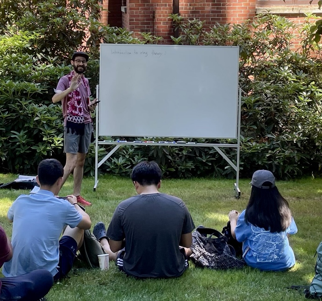 Photo of ring theory class outside