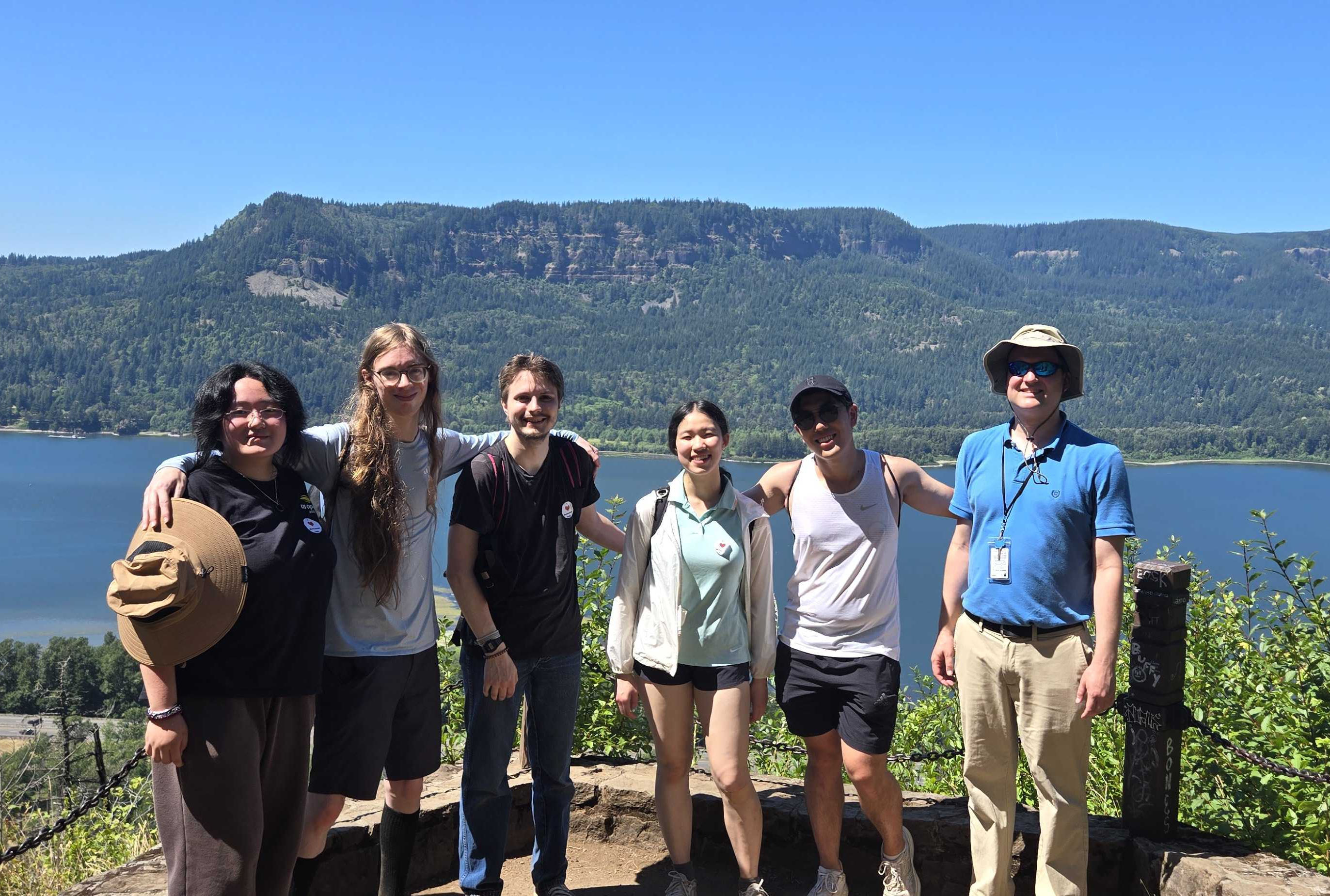 A photo of campers and staff on a hike during Mathcamp 2025.